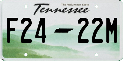 TN license plate F2422M