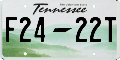 TN license plate F2422T