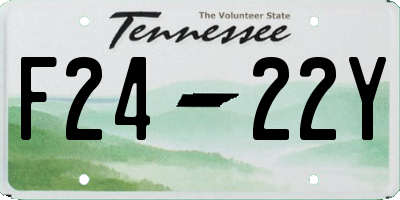 TN license plate F2422Y
