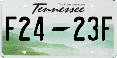 TN license plate F2423F