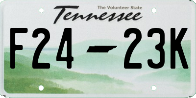 TN license plate F2423K