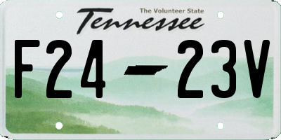 TN license plate F2423V
