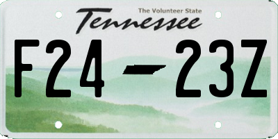 TN license plate F2423Z