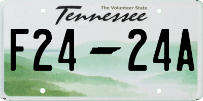 TN license plate F2424A
