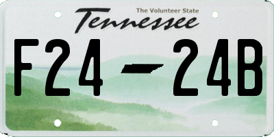 TN license plate F2424B