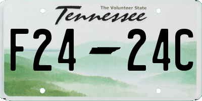TN license plate F2424C