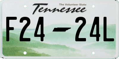 TN license plate F2424L