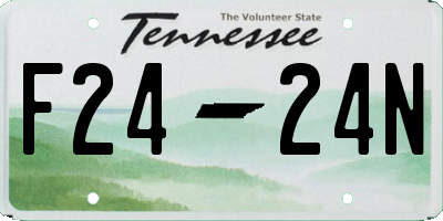 TN license plate F2424N