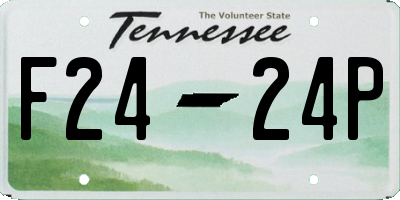 TN license plate F2424P