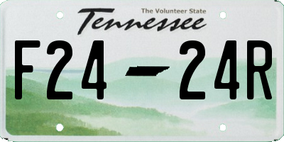 TN license plate F2424R