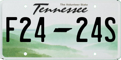 TN license plate F2424S