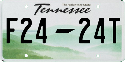 TN license plate F2424T