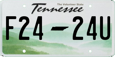 TN license plate F2424U