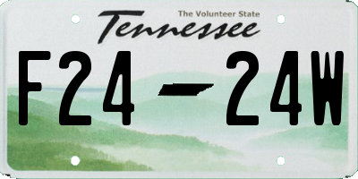 TN license plate F2424W