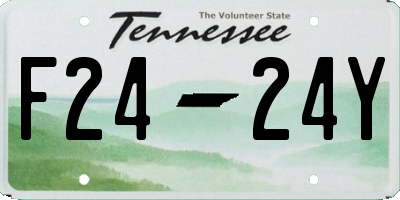 TN license plate F2424Y