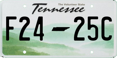 TN license plate F2425C