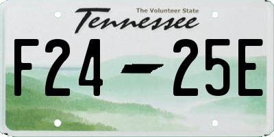TN license plate F2425E