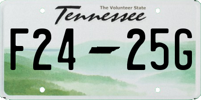 TN license plate F2425G