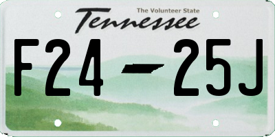 TN license plate F2425J