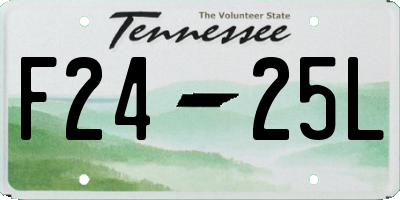 TN license plate F2425L