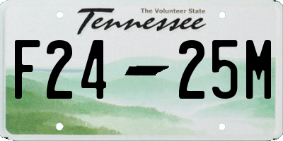 TN license plate F2425M