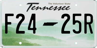 TN license plate F2425R