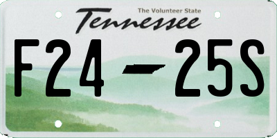 TN license plate F2425S