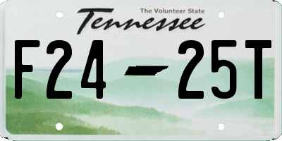 TN license plate F2425T