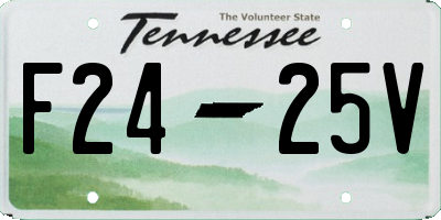 TN license plate F2425V