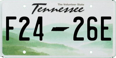 TN license plate F2426E