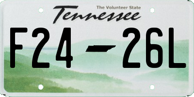 TN license plate F2426L