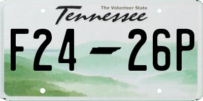 TN license plate F2426P