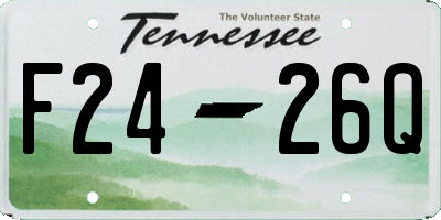 TN license plate F2426Q
