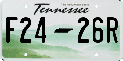 TN license plate F2426R