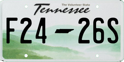 TN license plate F2426S