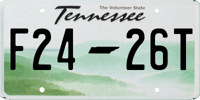 TN license plate F2426T