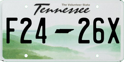 TN license plate F2426X
