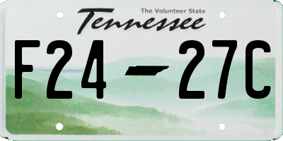 TN license plate F2427C
