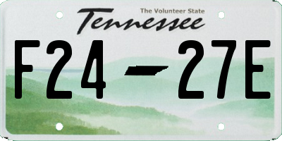 TN license plate F2427E