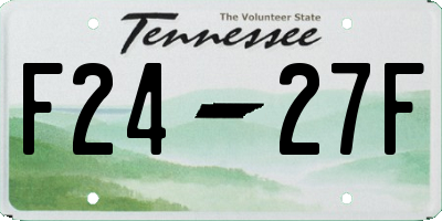 TN license plate F2427F
