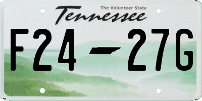 TN license plate F2427G