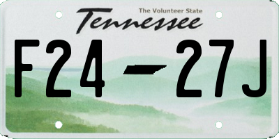 TN license plate F2427J