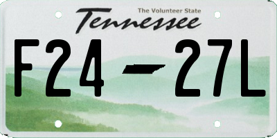 TN license plate F2427L