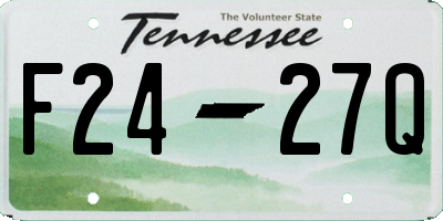 TN license plate F2427Q
