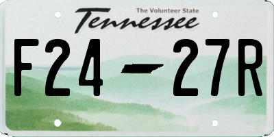 TN license plate F2427R