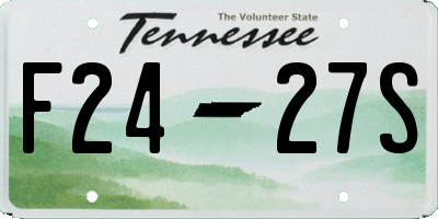 TN license plate F2427S
