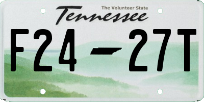 TN license plate F2427T