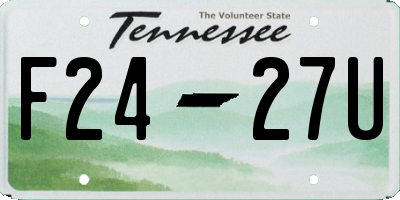 TN license plate F2427U