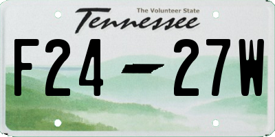 TN license plate F2427W