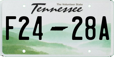TN license plate F2428A